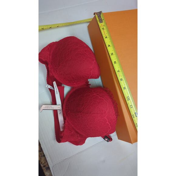 Victoria's Secret new w All tags 36D  Lined Perfect Coverage Padded Lipstick Red - Picture 12 of 16